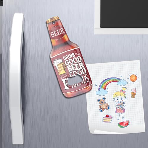 Apribottiglie A Forma Di Bottiglia Di Birra Con Magnete – Design 14 Cm Per Tappi A Corona – Apri Bottiglie Da Frigo O Da Muro Per Casa, Cucina, Bar E