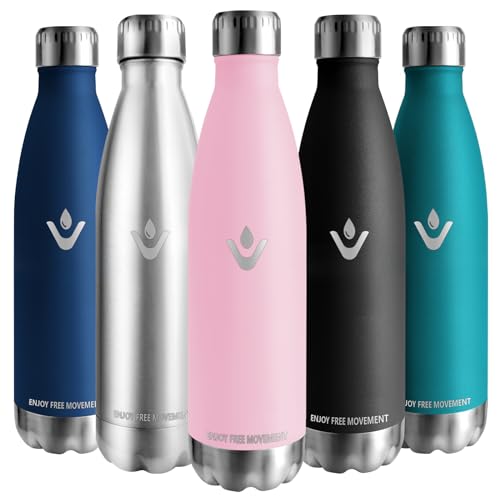 Vikaster Borraccia Acciaio, 750Ml Borraccia, Borraccia Acciaio Inox Mantiene Caldo Per 12 Ore/Freddo 24 Ore, Borracce Senza Perdite, Borraccia Adatto