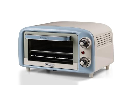 Ariete 3919 Forno Elettrico Vintage, 800W, Capacità 10L, Doppio Vetro, Retrò, Celeste