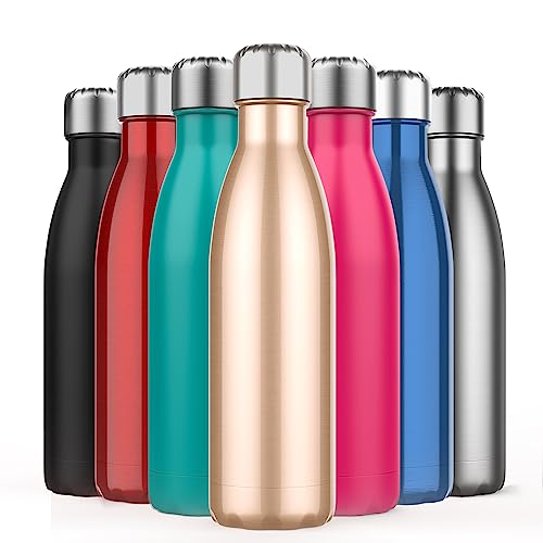 Borraccia In Acciaio Inossidabile, Thermos A Prova Di Perdite Con Thermos Isolato Adatto Per Ciclismo, Corsa, Sport All'Aria Aperta, 500 Ml (Colore Or