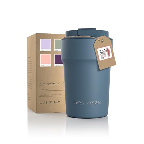 Lars Nysøm Tazza Termica Per Caffè Thermo Coffee Mug-To-Go 380Ml | Tazza Da Viaggio Senza Bpa 0,38 Litri Con Isolamento | In Acciaio Inox E Tenuta Sta