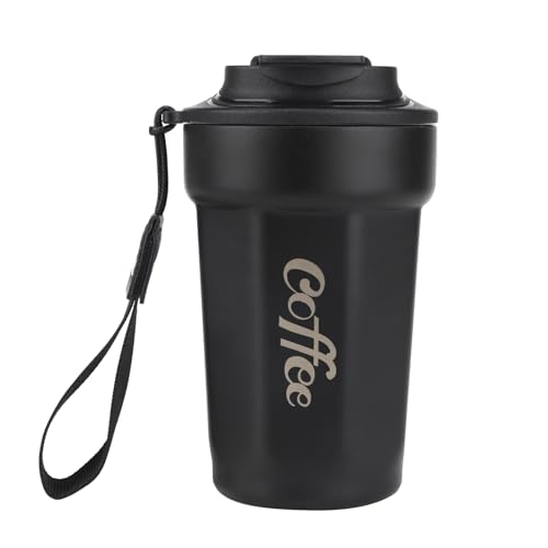 Tazza Termica Da Caffè 480Ml, Thermo Coffee Mug-To-Go In Acciaio Inossidabile 316 Senza Bpa, Borraccia Caffe Ermetica Portatile Per Caldo E Freddo, Co