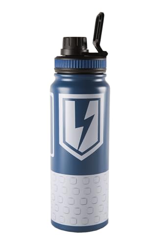 Maxer Shield - Borraccia In Acciaio Inox Con Batteria Da 600 Ml E 800 Ml, A Doppia Parete, Sottovuoto, Sportiva, Isolata, A Prova Di Perdite, Mantiene