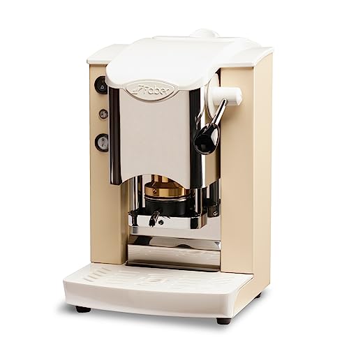 Faber Coffee Machines | Modello Slot Inox | Macchina Caffe A Cialde Ese 44Mm | Pressacialda In Ottone Regolabile (Avorio | Bianco)