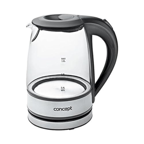 Concept Elettrodomestici Concept Rk4900, 900 W, 1.2 Litri, Acciaio Inossidabile, Edelstahl + Glas