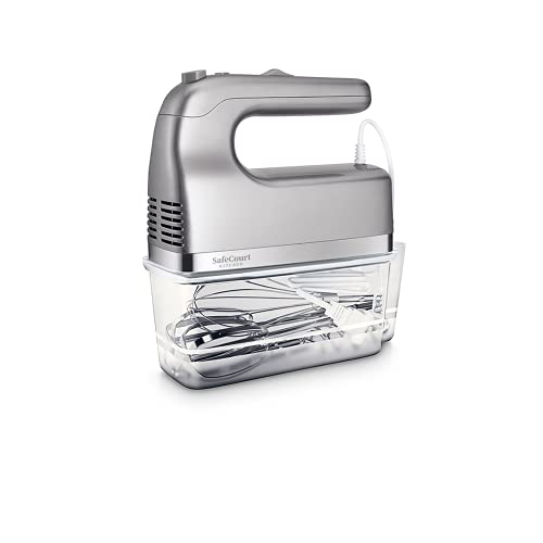 Safecourt Kitchen - Sbattitore Manuale - Base Di Stoccaggio - Frusta/Ganci Per Impasto/Frusta
