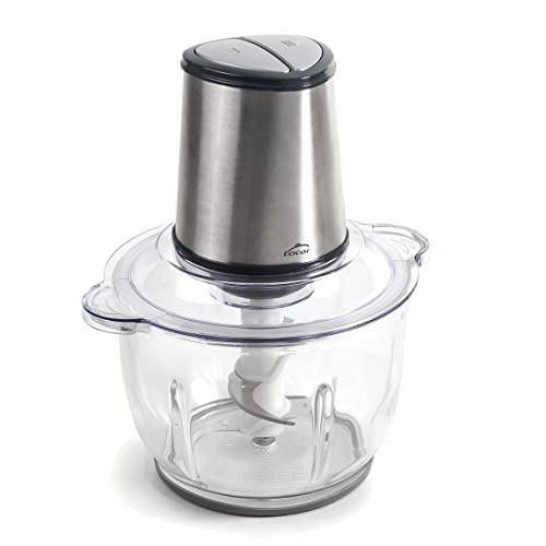 Lacor - 69077 - Cortador Automático, Picador De Alimentos, Picadora Con Cuchillas De Ultra-Resistentes, Libre De Bpa, 2 Velocidades, 300 W, 1,2 L