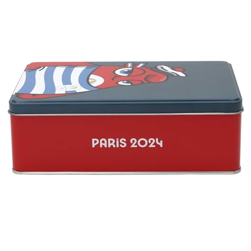 Paris 2024, Cjo5101 - Scatola In Metallo Mascotte Mariniere, 6,9 X 13 X 19,6 Cm, Prodotto Ufficiale Sotto Licenza, Scatola Di Immagazzinaggio Per La C