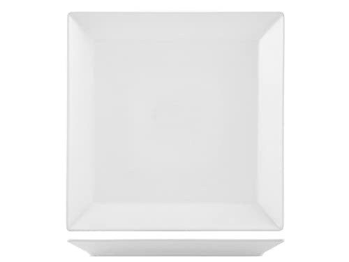 H&H Set 6 Piatti In Stoneware Osaka Bianco Piano 24X24