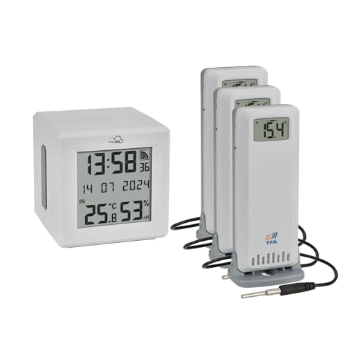 Tfa Dostmann Wifi Gateway Tfa.Me Id-01 E 3 Trasmettitori Temperatura, 35.8104, Per Trasmettitori Tfa Id, Incl. Portale Online Tfa.Me, Indicazione Temp