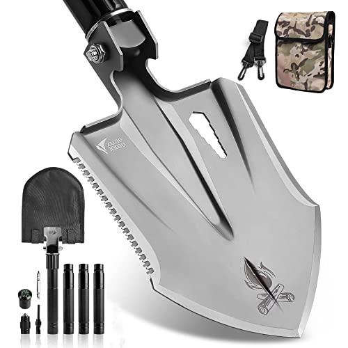 Zune Lotoo Pala Pieghevole Campeggio Multitool 16 In 1 Paletta Giardinaggio Strumento Di Trincea In Acciaio Ad Alto Tenore Di Carbonio Resistente Per