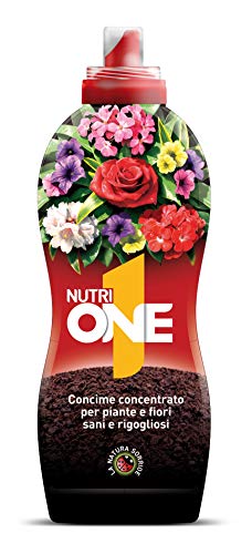 Nutri 1 One Nutrione Concime Concentrato Per Piante E Fiori, 1 Litro, 1000 Unità
