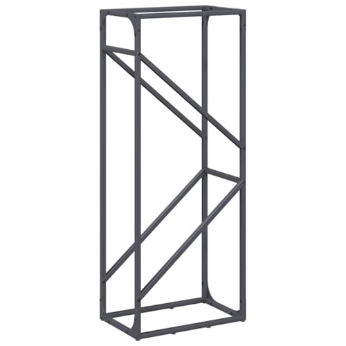 Vidaxl Rastrelliera Per Legna Da Ardere Antracite 40X25X100 Cm, Portalegna Per Caminetto, Portalegna, Supporto Per Legna Da Ardere