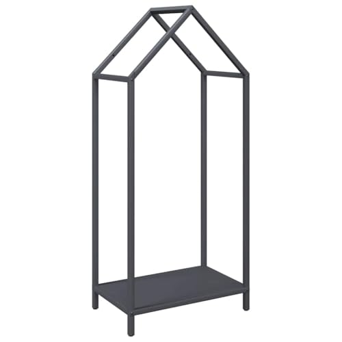 Vidaxl Rastrelliera Per Legna Da Ardere Antracite 40X25X90 Cm, Portalegna Per Caminetto, Portalegna, Supporto Per Legna Da Ardere