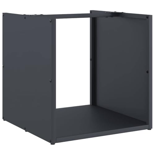 Vidaxl Rastrelliera Per Legna Da Ardere Antracite 40X40X40 Cm