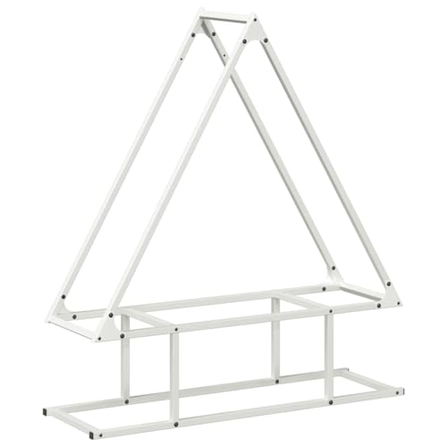 Vidaxl Rastrelliera Per Legna Da Ardere Bianca 80X25X90 Cm, Portalegna Per Caminetto, Portalegna, Supporto Per Legna Da Ardere