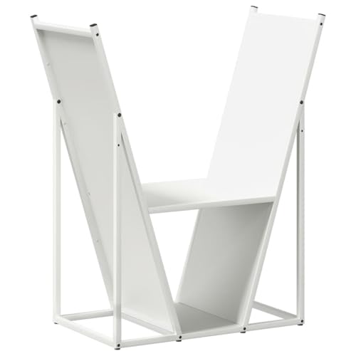 Vidaxl Rastrelliera Per Legna Da Ardere Bianca 69,5X35X81 Cm