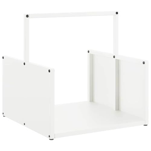 Vidaxl Rastrelliera Per Legna Da Ardere Bianca 40X40X40 Cm