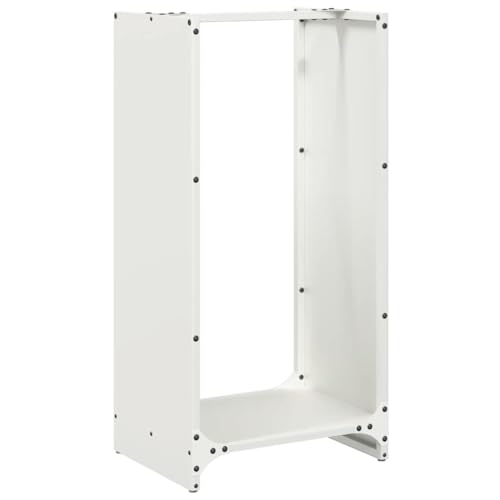 Vidaxl Rastrelliera Per Legna Da Ardere Bianca 40X30X80 Cm