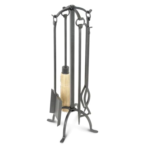 Pilgrim Pilgrim, Set Di Attrezzi Per Camino In Ferro Vintage, Altezza 78,7 Cm