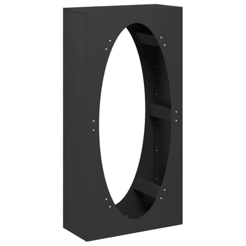 Vidaxl Rastrelliera Per Legna Da Ardere Nera 50X23X100 Cm