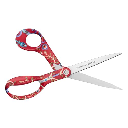 Forbici Fiskars X Iittala Con Design Taika, Per Destrorsi, Lunghezza 21 Cm, Lame In Acciaio Inox, Rosso, In Scatola Chic, 1071494