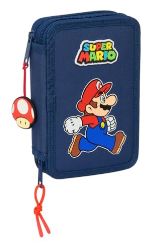Super Mario Trick - Astuccio Scuola Per Bambini, Con 29 Utensili Inclusi, Ideale Per Bambini Dai 5 Ai 14 Anni, Comodo E Versatile, Qualità E Resistenz
