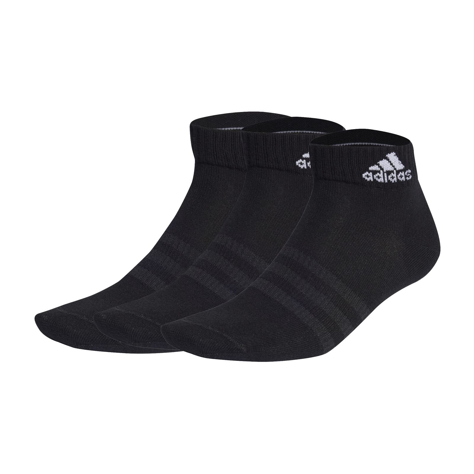 Adidas Thin And Light 3 Pairs Calzini, Black/White, S