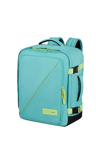 American Tourister Take2Cabin - Borsa Da Cabina Wizz Air/Vueling 30 X 20 X 40 Cm, 26,5 L, 0,60 Kg, Bagaglio A Mano, Zaino Aereo Ms, Turchese/Verde (Du