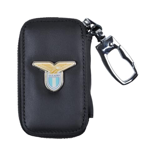 Ss Lazio Portachiavi In Pelle In Box Con Zip Scomparto Telecomando O Chiave, Con Targhetta Logo Lazio, Prodotto Ufficiale 171839