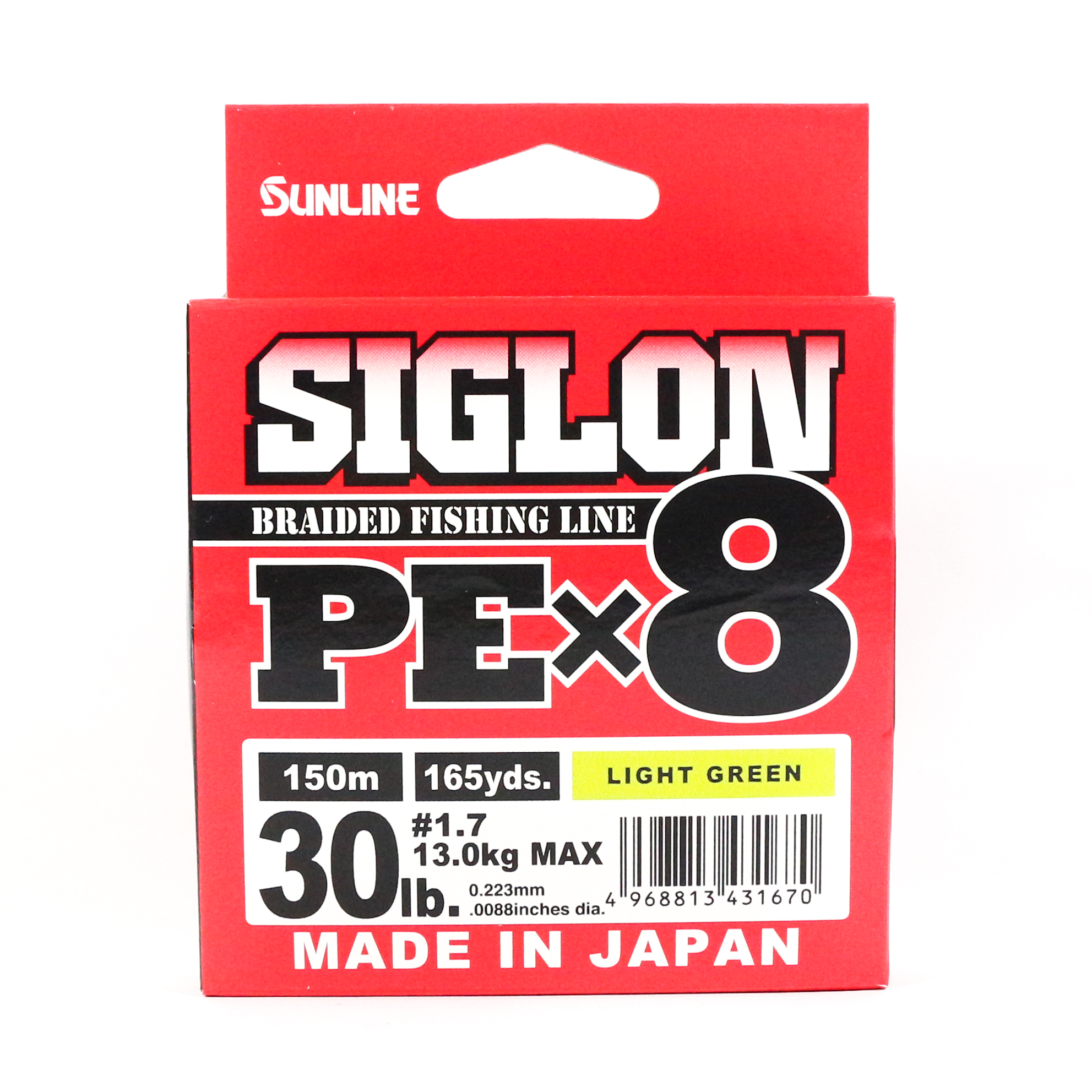 Sunline P.E Linea X8 Siglon 150M P.E 1.7 30LB Lime Green (1670)