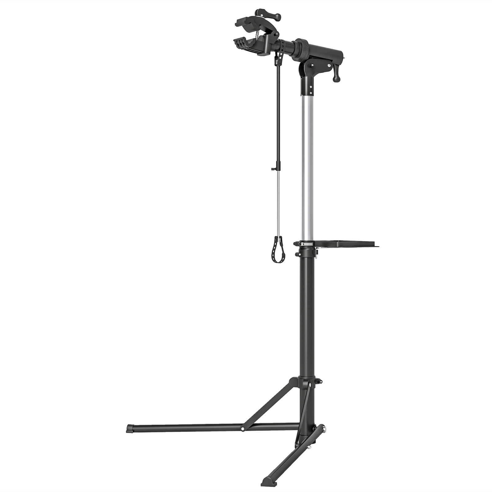 HOMCOM Cavalletto Bici per Manutenzione Altezza Regolabile Girevole Pieghevole