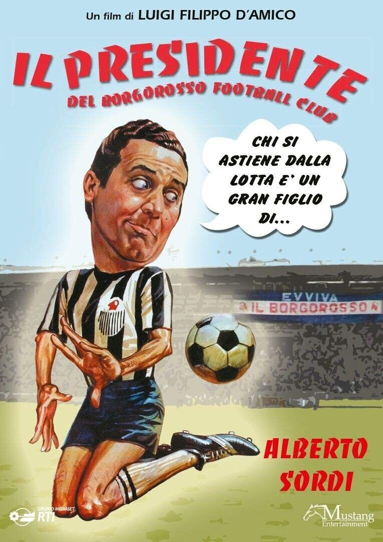 Dvd IL PRESIDENTE DEL BORGOROSSO FOOTBAL CLUB con Alberto Sordi nuovo 1970