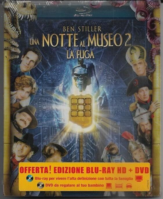 UNA NOTTE AL MUSEO 2 - LA FUGA - BLU-RAY + DVD (NUOVO SIGILLATO)