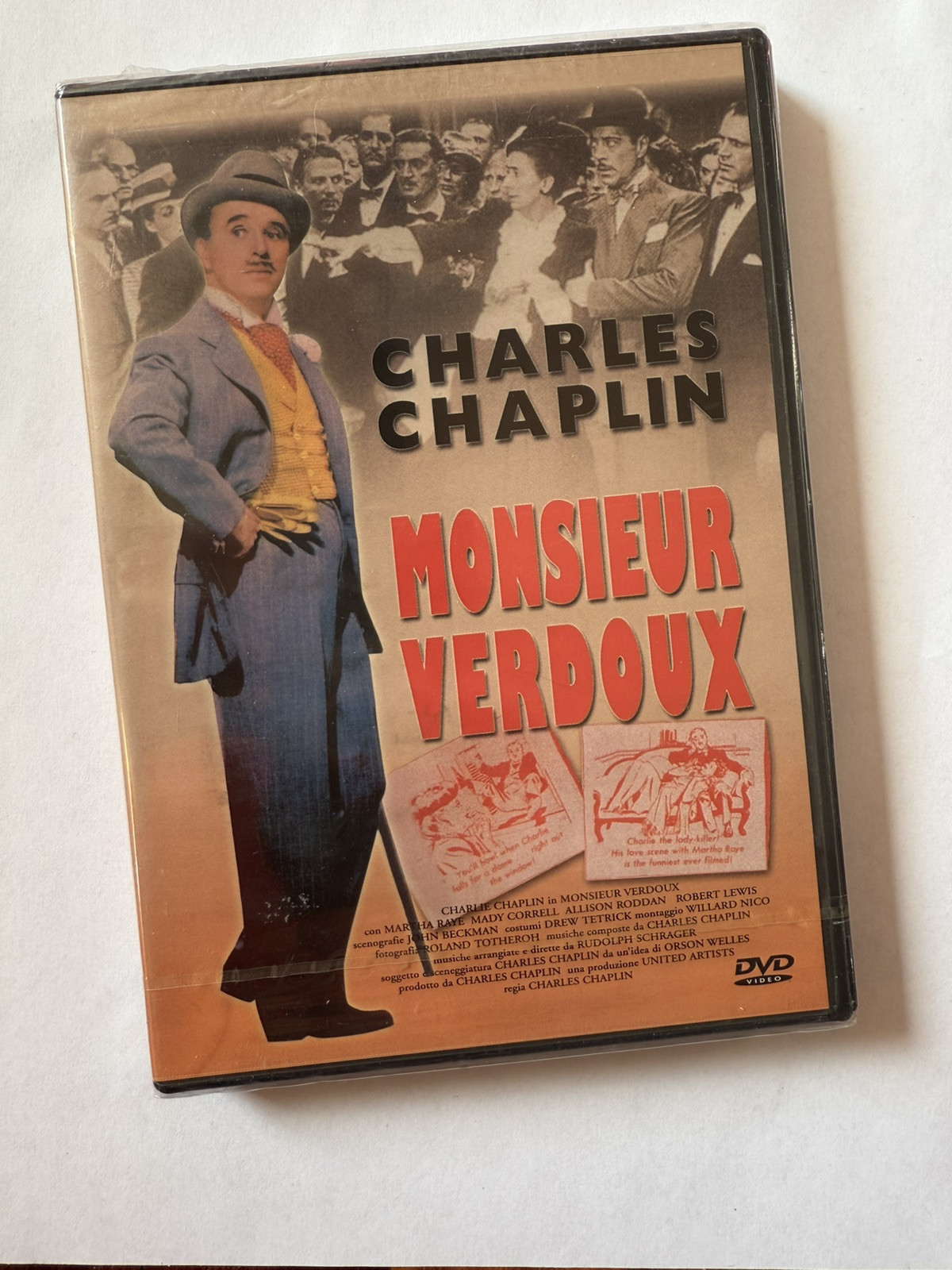 CHARLES CHAPLIN "MONSIEUR VERDOUX" DVD RARO NUOVO SIGILLATO