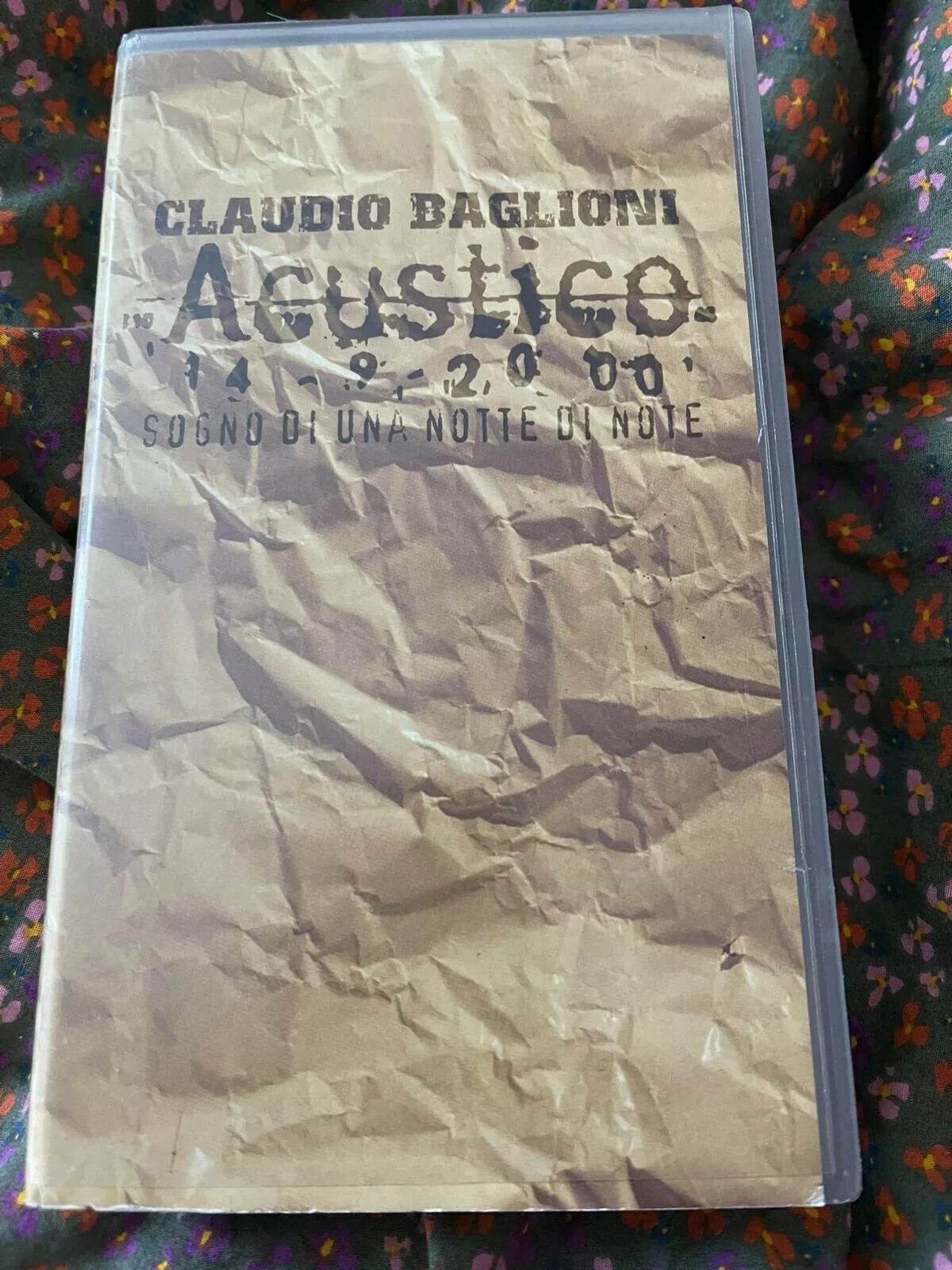 Claudio Baglioni – Acustico. 13.8-22.9.2000 Sogno Di Una Notte Di Note - VHS PAL