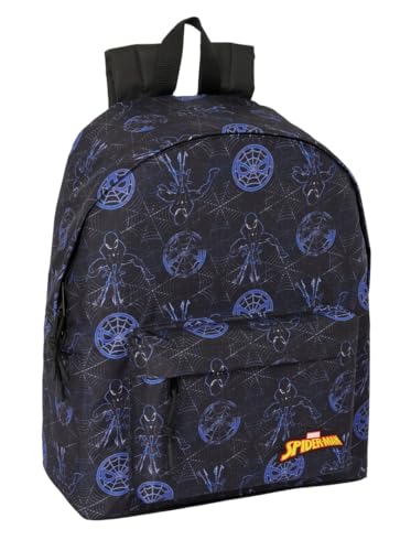 Safta Spiderman Attack - Day Pack Per Bambini, Zaino Per Bambini, Qualità E Massima Resistenza, Comodo E Versatile, 33 X 15 X 42 Cm, Nero, M, Casual
