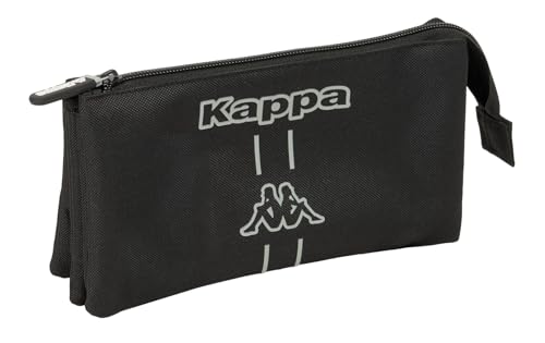Safta Kappa Dark - Astuccio Triplo, Astuccio Per Bambini, Ideale Per Bambini In Età Scolastica, Comodo E Versatile, Qualità E Resistenza, 22 X 3 X 12