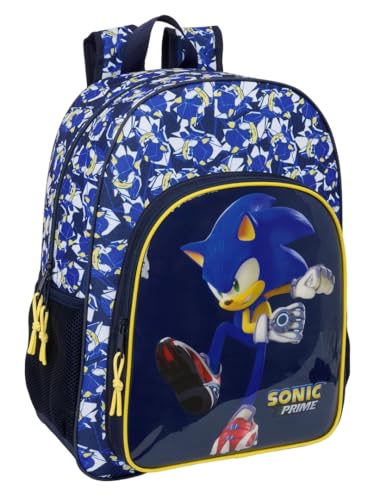 Sonic City - Zaino Scuola Per Bambini, Zaino Per Bambini, Zaino Per Bambini, Adattabile Al Carrello, Ideale Per Bambini In Età Scolare, Comodo E Versa