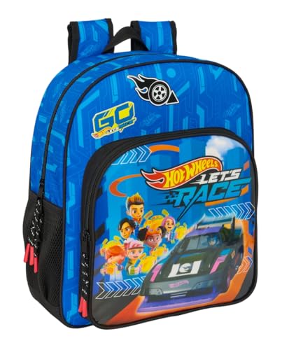 Safta Hot Wheels Let'S Race - Zaino Scuola Bambino, Zaino Per Bambini, Adattabile A Carrozzina, Ideale Per Bambini In Età Scolastica, Comodo E Versati