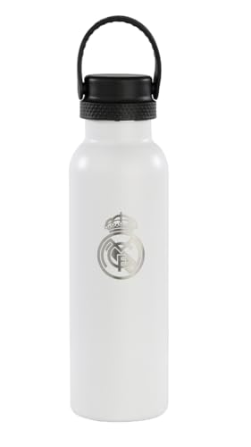 Kinetico Spain S.L.U. Real Madrid 1ª Attrezzatura 24/25 – Bottiglia Di Acqua, In Acciaio Inox, Doppio Isolamento, 12 Ore Di Bevanda Calda E 24 Ore Di
