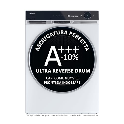 Haier X Serie 11 Asciugatrice 9 Kg, Libera Installazione, Carica Frontale, Classe A+++-10%, 5 Livelli D'Intensità, Ultra Reverse, Partenza Programmabi