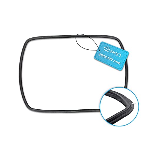 Dl-Pro Guarnizione Per Forno Con 4 Ganci/Guarnizione Adatta Per Aeg Electrolux 140043543028 Zanker Zanussi Stufa, Colore Nero