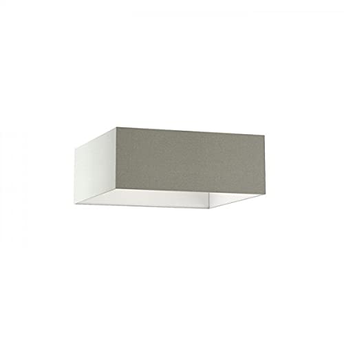 Salone Negozio Online Paralume Tempo 50/19 Paralume Chintz Grigio Chiaro/Pvc Bianco Max. 23W