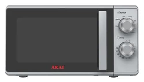 Akmw204Sl - Forno Microonde, 20 Litri, Grill, 700 Watt, Silver