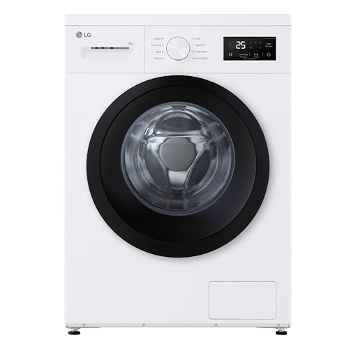 Lg F4Na10S8Nwk Lavatrice Slim 8 Kg A Carica Frontale Serie A1, Classe A, 1400 Giri, Programma Igiene Con Vapore, Top Rimovibile, Libera Installazione,
