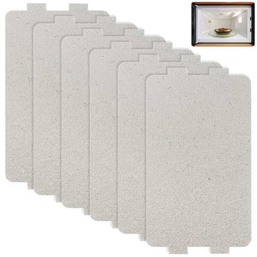 6 Pezzi Foglio Di Mica Per Microonde Universale,Piastra Di Mica 6.5 X 11.5 Cm.Mica Piastre A Microonde.Protezione E Ricambi Di Qualità Superiore Per F