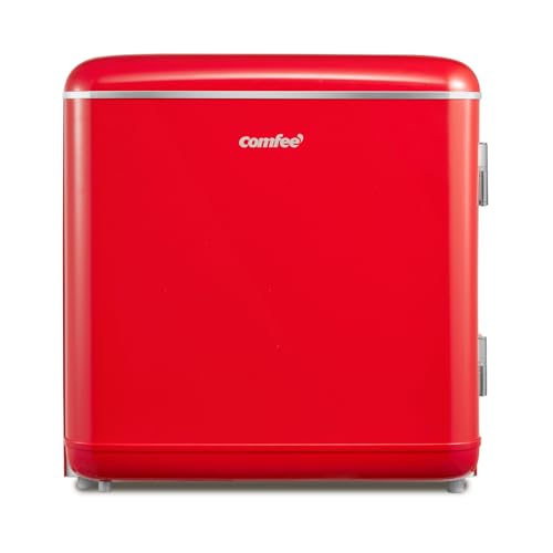 Comfee' Rcd50Re2Eurt(E) Frigorifero Piccolo 47Litri, Design Retrò, Mini Frigo Tavolo Mono Porta, Termostato Regolabile, Silenzioso, Adatto A Casa, Uff