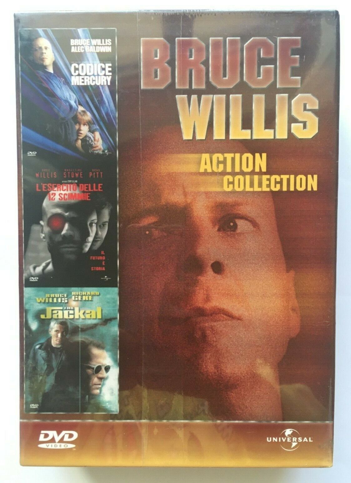 BRUCE WILLIS Action Collection Cofanetto sigillato 3Dvd Codice Mercury+Jackal+Es