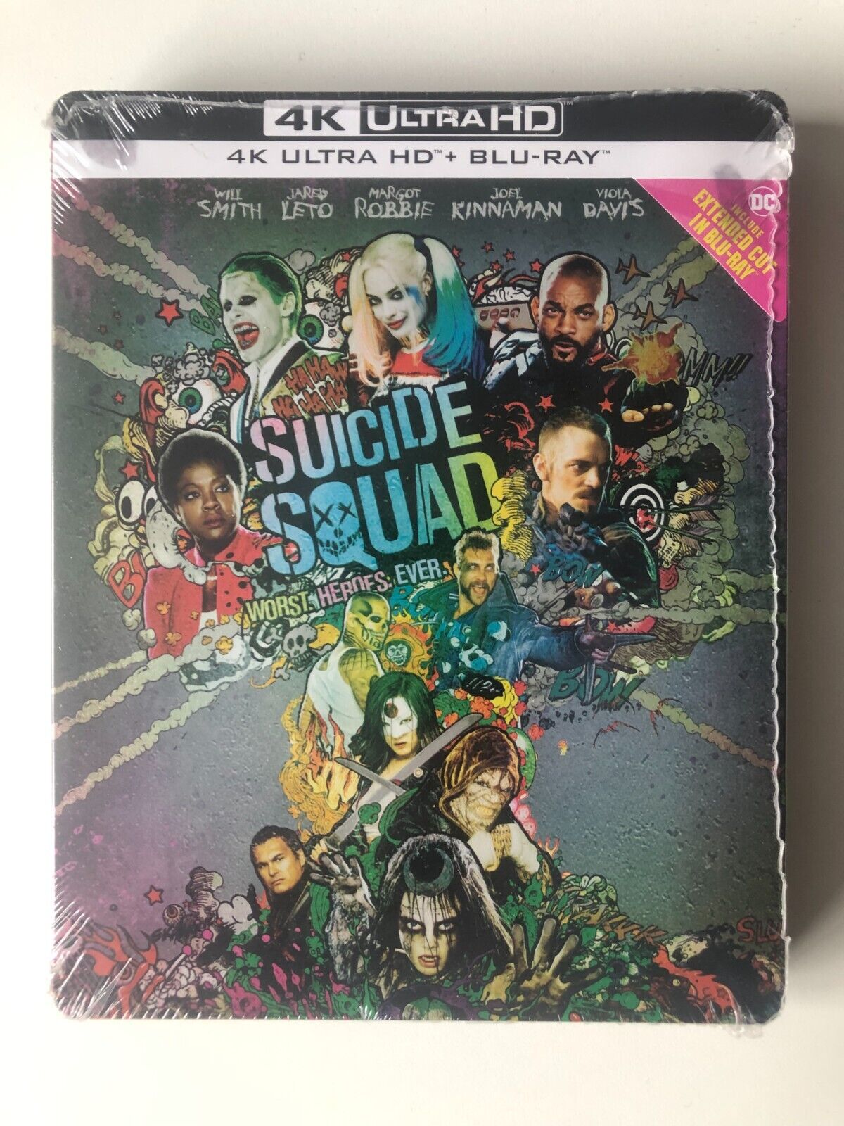 SUICIDE SQUAD - Steelbook 4K UHD + Blu Ray - Nuova